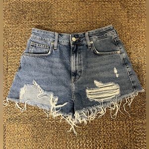 Ripped Jean Shorts